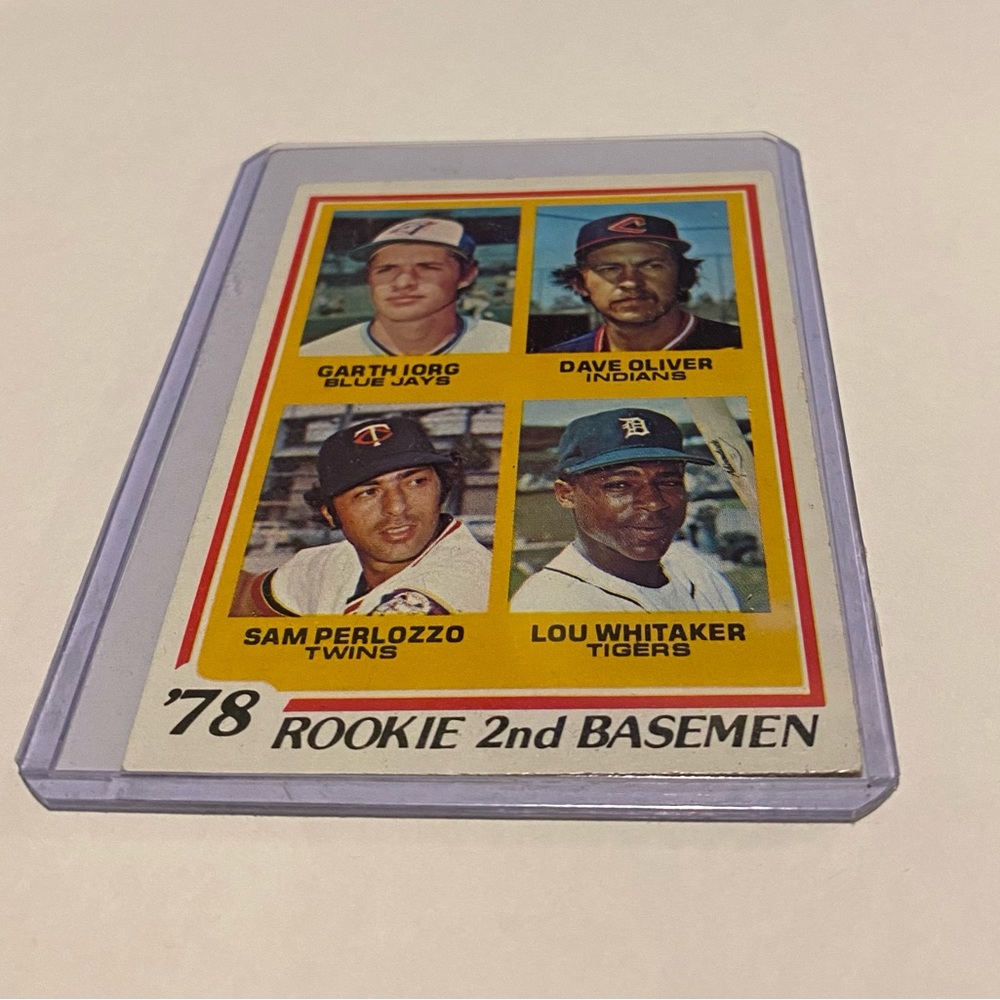 Lou Whitaker Rookie 1978 Topps Baseball Card G.Iorg/D.Oliver/S.Perlozzo Vintage
